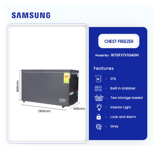 SAMSUNG 371LCHEST FREEZER GRAY