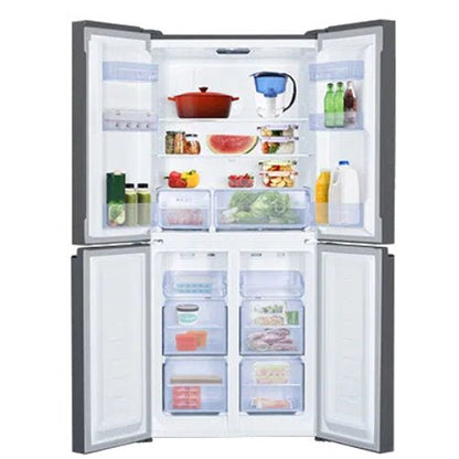 TCL 421L FRENCH 4 DOOR BLACK GLASS FRIDGE - CompuGhana
