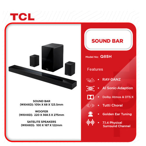 TCL 860W QLED SOUND 7.1CH SOUND BAR
