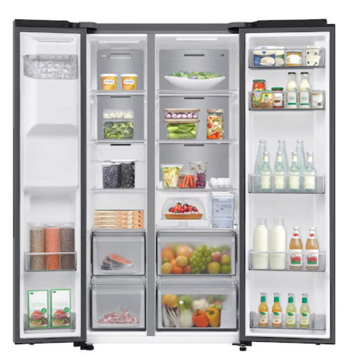SAMSUNG 635L 2 DOOR FRIDGE + DISPENSER MATT DOI METAL REFRIGERATOR