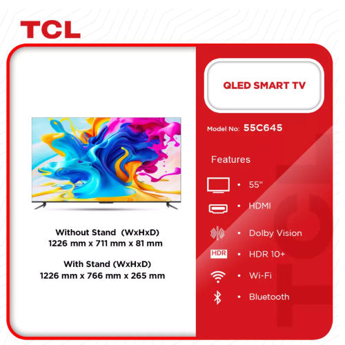 TCL QLED PRO 55P7K 4K SMART ANDROID TELEVISION