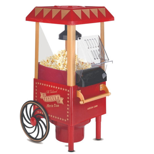 GREEN LION VINTAGE 1200W 270ML POPCORN MAKER - RED