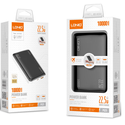 LDNIO 10000 MAH USB-C TWO WAY FAST CHARGING POWER BANK