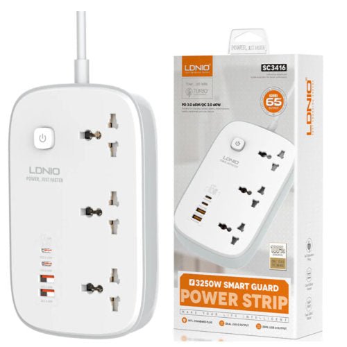 LDNIO 65W GAN PD3.0/QC3.0/QC2.0 POWER SOCKET