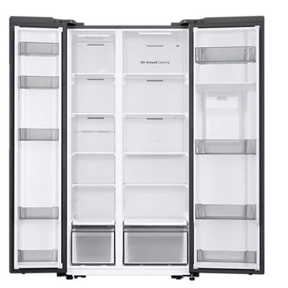 SAMSUNG  578L SIDE BY SIDE + WATER DISPENSER FRIDGE- SILVER