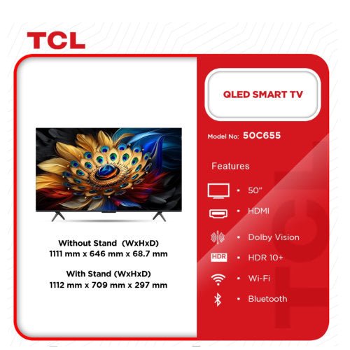 TCL 85'' QLED PRO 85C655 4K SMART ANDROID TELEVISION - CompuGhana