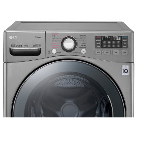 LG Front Load (Wash & Dry)Washing Machine 16/10kg, Silver, Inverter Direct Drive Motor, TurboWash, TrueSteam, Smart ThinQ