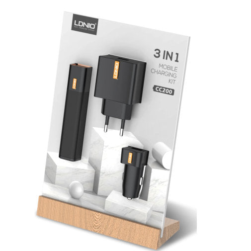 LDNIO 3IN1 MOBILE CHARGING KIT CC200