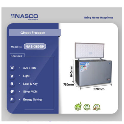 NASCO NAS360 290 LTR CHEST FREEZER