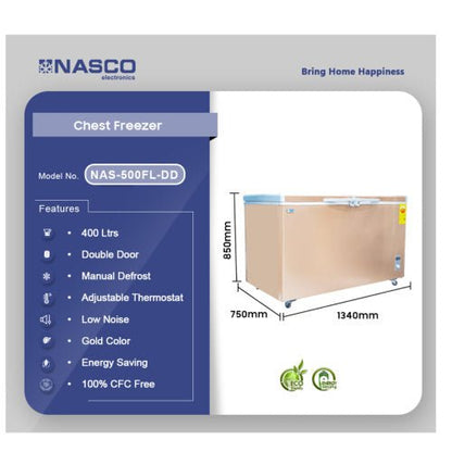 NASCO 400L NAS - 500FL - DD CHEST FREEZER - CompuGhana