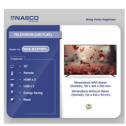NASCO 32'' LED DIGITAL SATELLITE TELEVISION