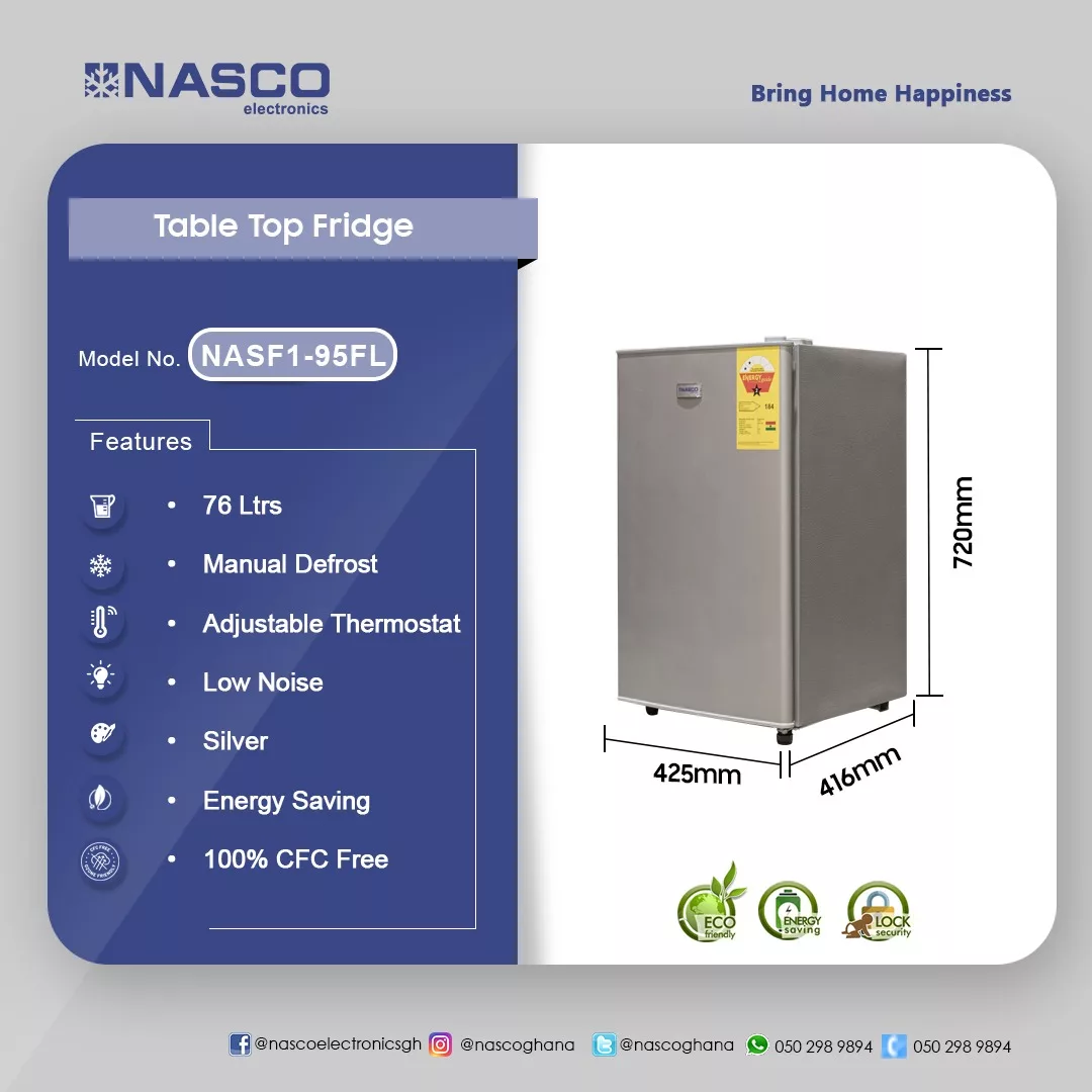 NASCO 76LTR TABLE TOP REFRIGERATOR