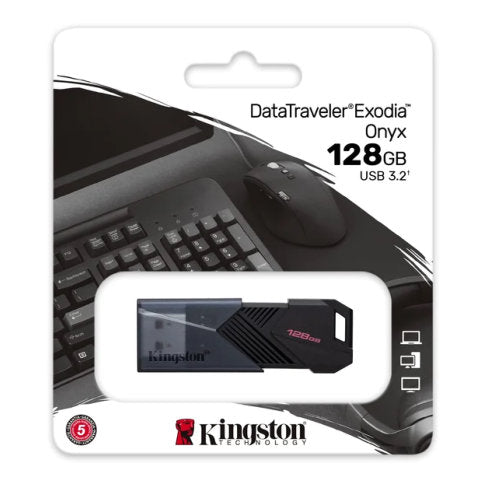 KINGSTON 128GB DATATRAVELER EXODIA ONYX FLASH DRIVE - CompuGhana