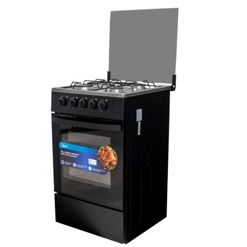 MIDEA 50X50 4 BURNERS SP5055T082-B GAS COOKER BLACK MIRROR