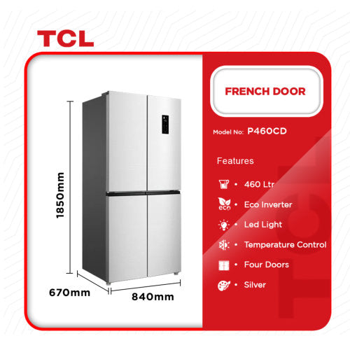 TCL 460L FRENCH DOOR REFRIGERATOR