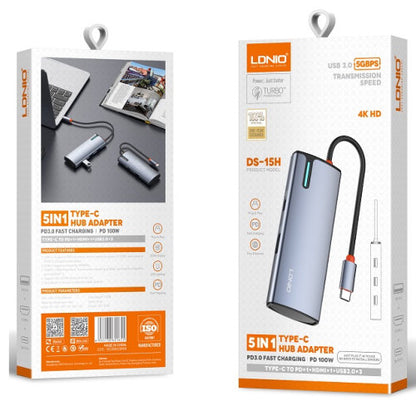 LDNIO 5IN1 HUB TYPE-C DS-15H ADAPTER