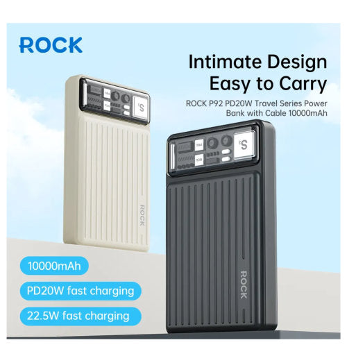 ROCK 10000MAH P92 PD 20W POWER BANK