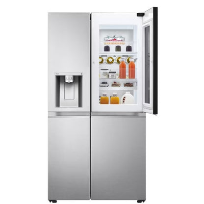 LG 668L INSTAVIEW SIDE BY SIDE  FRIDGE SILVER