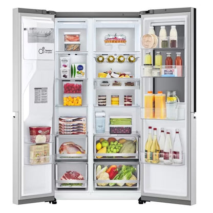 LG 668L INSTAVIEW SIDE BY SIDE  FRIDGE SILVER