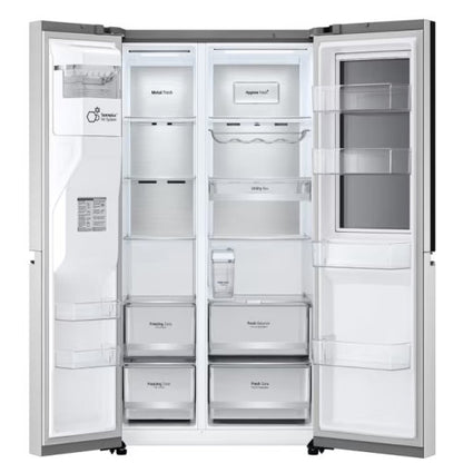 LG 668L INSTAVIEW SIDE BY SIDE  FRIDGE SILVER