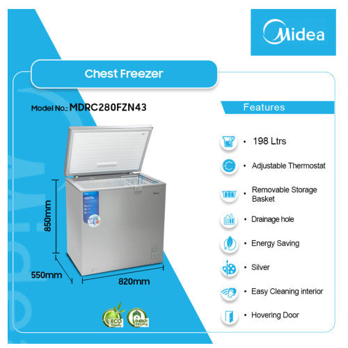 MIDEA 143L MDRC265FZG43D CHEST FREEZER
