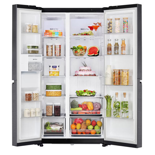 LG 674L SIDE BY SIDE FRIDGE MATTE BLACK