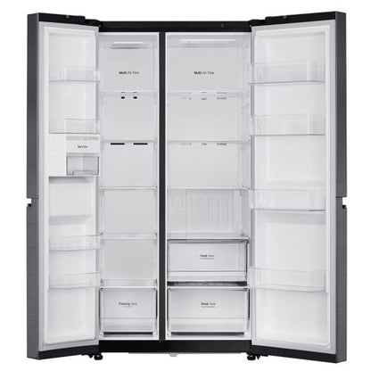 LG 674L SIDE BY SIDE FRIDGE MATTE BLACK