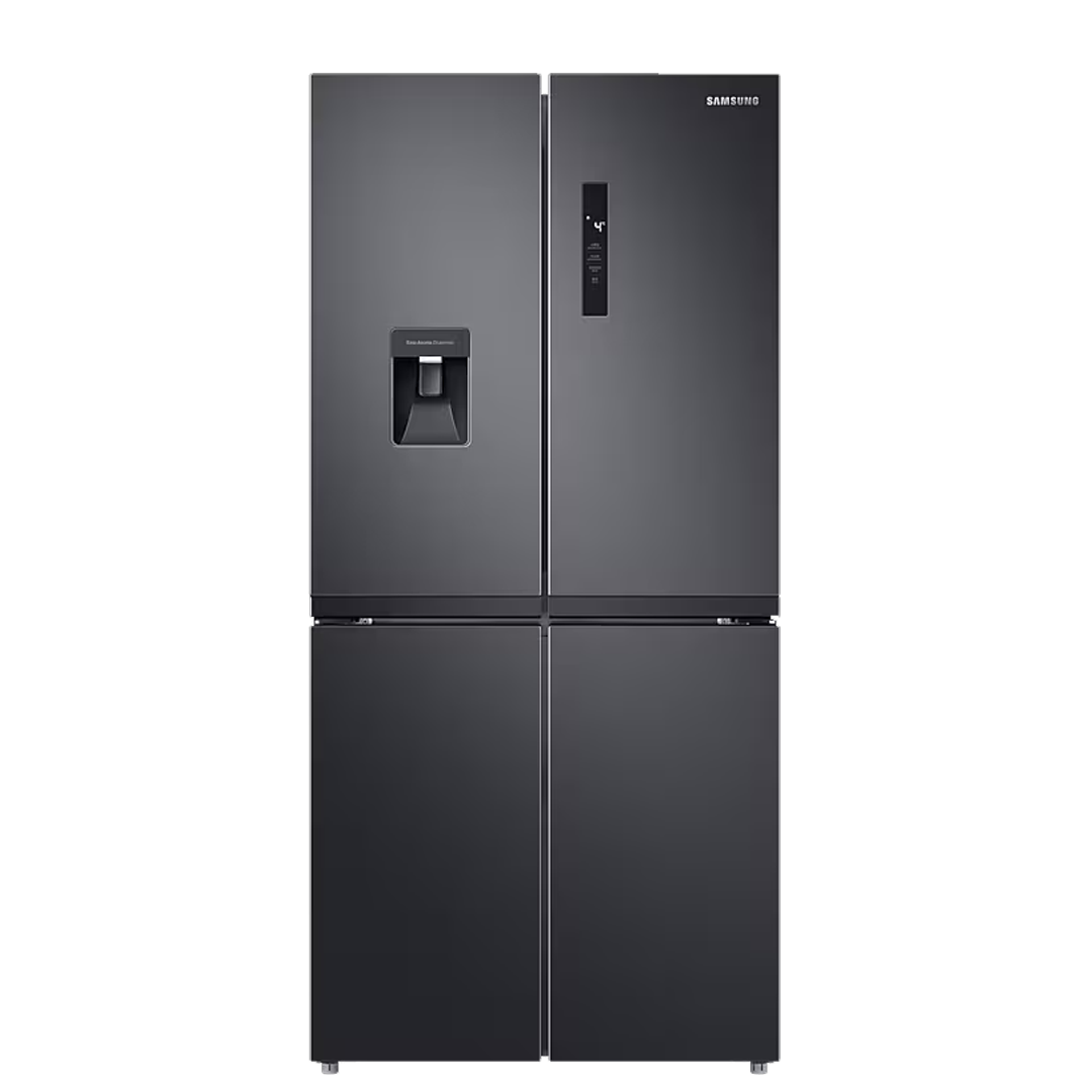 SAMSUNG FRIDGE RF48A401EB4/EU 4 DOORS + DISPENSER 488L MATT BLACK - CompuGhana
