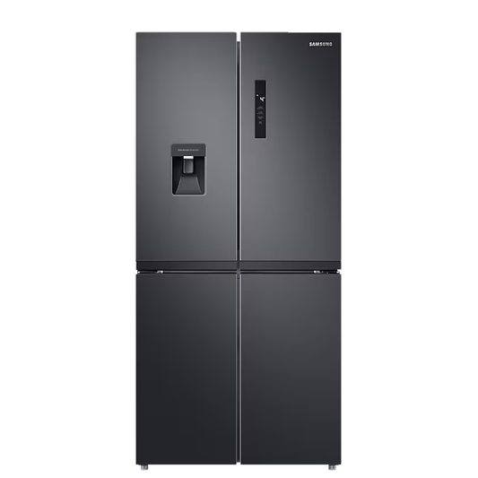 SAMSUNG FRIDGE RF48A401EB4/EU 4 DOORS + DISPENSER 488L MATT BLACK - CompuGhana
