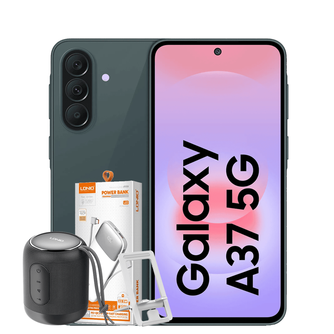 SAMSUNG GALAXY A37 A376B/DS 256GB 8GB RAM 5G + FREE POWERBANK + BLUETOOTH SPEAKER & PHONE HOLDER - CompuGhana