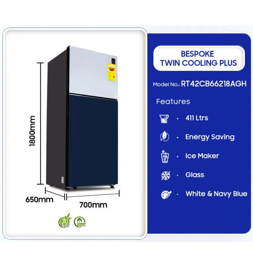 SAMSUNG 411L FRIDGE BESPOKE  RT42CB66218A