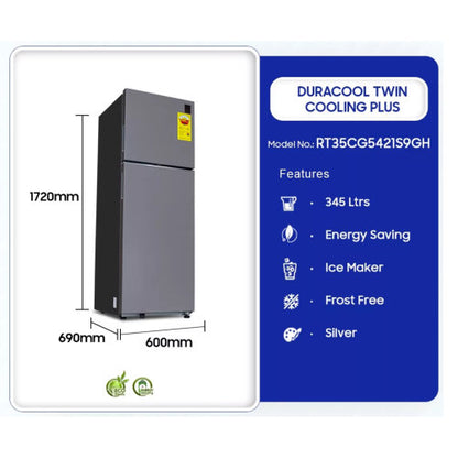 SAMSUNG 345L FRIDGE RT35CG5421S9 SILVER