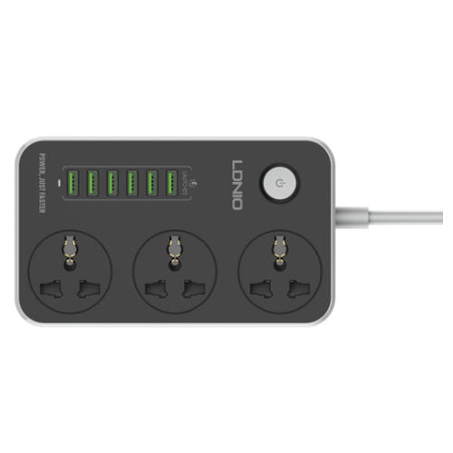 LDNIO 3 SOCKET + 6 USB PORTS