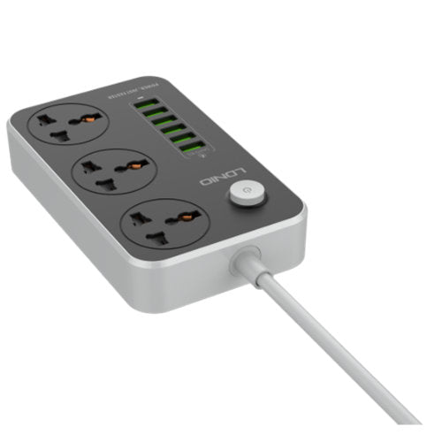 LDNIO 3 SOCKET + 6 USB PORTS