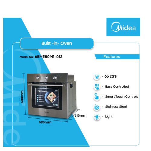 MIDEA 60CM ELECTRIC OVEN BUILT-IN 65M80M1-012