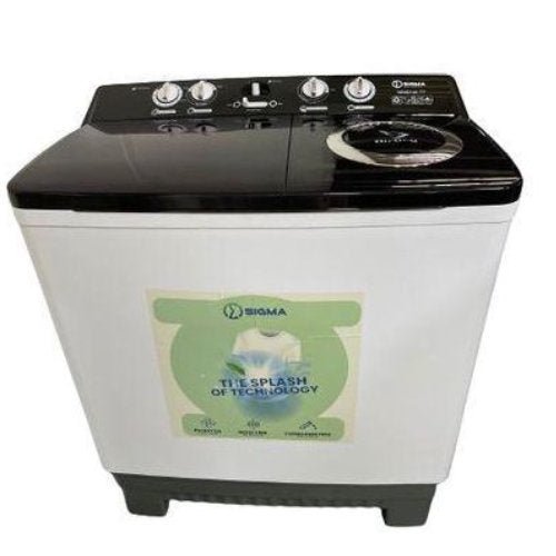 SIGMA WMS70 - TT TWIN TUB 7KG BLACK & WHITE WASHING MACHINE - CompuGhana