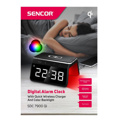 SENCOR SDC 7900 QI DIGITAL ALARM CLOCK