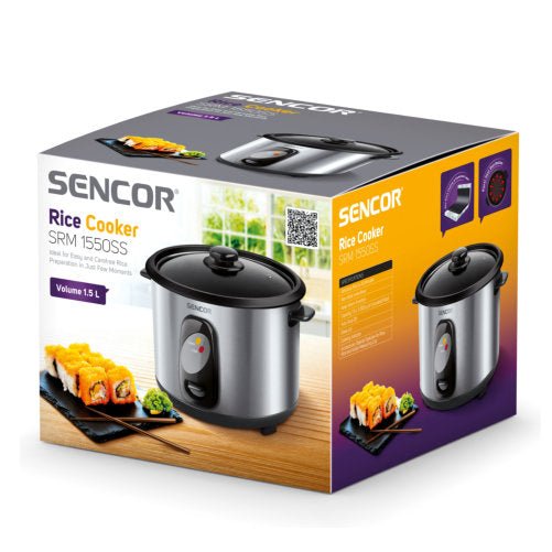 SENCOR 1.5L RICE COOKER - SRM 1550SS - CompuGhana