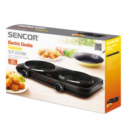 SENCOR SCP 2254BK ELECTRIC DOUBLE HOTPLATE