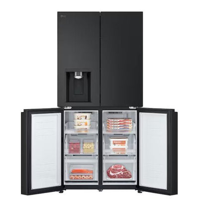LG 547L GC - L22FFQPB SIDE BY SIDE FRIDGE MATTE BLACK - CompuGhana