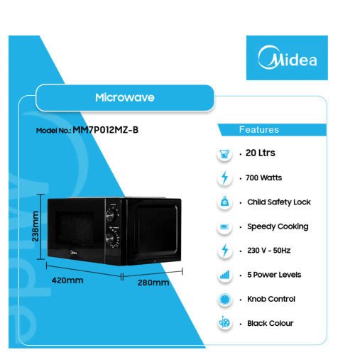 Midea 20Ltrs Microwave Solo - CompuGhana