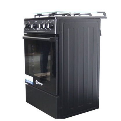 SIGMA 50X55 3 BURNERS GAS + 1 ELECTRIC OVEN GRILL GAS COOKER BLACK - CompuGhana