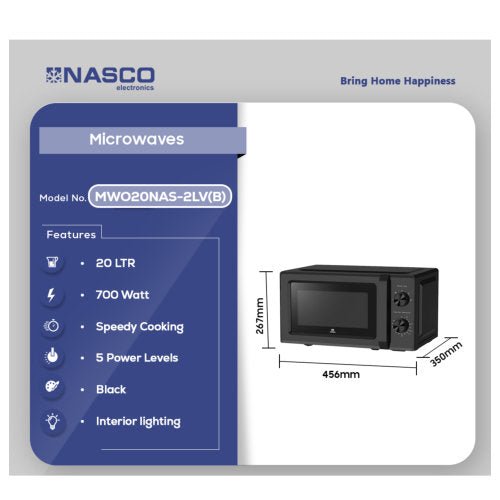 NASCO 20L MWO20NAS - 2LV(B) SOLO MICROWAVE - CompuGhana