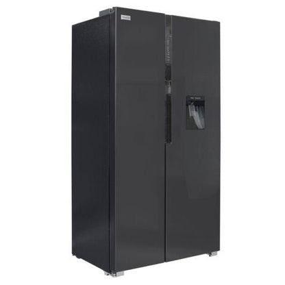 NASCO SIDE BY SIDE 527L + DISP BLACK MIRROR FRIDGE NASSB2 - 64S - CompuGhana