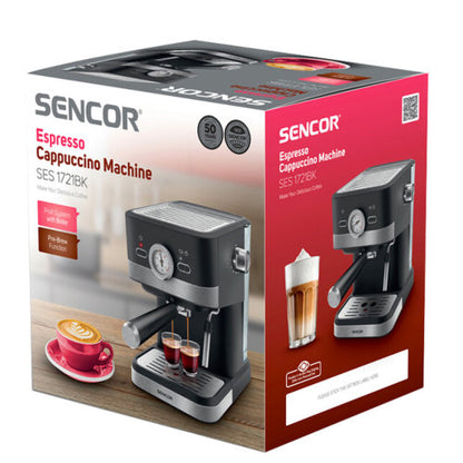 SENCOR SES 1721BK ESPRESSO/CAPPUCCINO MACHINE