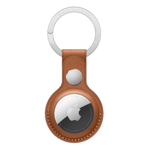 APPLE AIRTAG LEATHER KEY RING SADDLE BROWM MX4M2 - CompuGhana