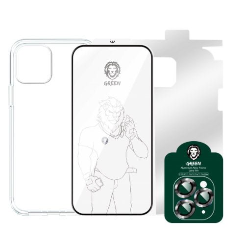 GREEN 4IN1 360 PROTECTION PACK IPHONE 12 PRO GOLD - CompuGhana