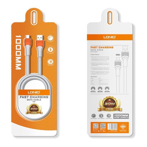 LDNIO FAST CHARGING DATA CABLE TYPE - C 3M LS603 - CompuGhana
