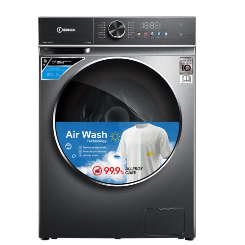 SIGMA COMBO 10.6KG/6KG WASHING MACHINE DARK GREY SWM - T107CFL - CompuGhana
