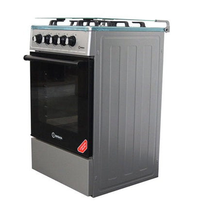 SIGMA 50X55 3 BURNERS GAS + 1 ELECTRIC OVEN GRILL GAS COOKER SILVER - CompuGhana